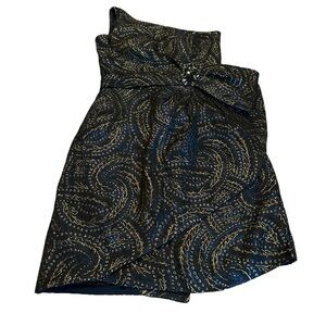 KAY UNGER one shoulder cocktail dress